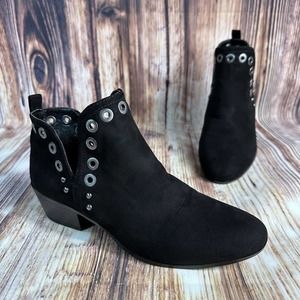 Circus by Sam Edelman RUBIN Women Size 6.5 Black Suede Ankle Boots Booties Shoes